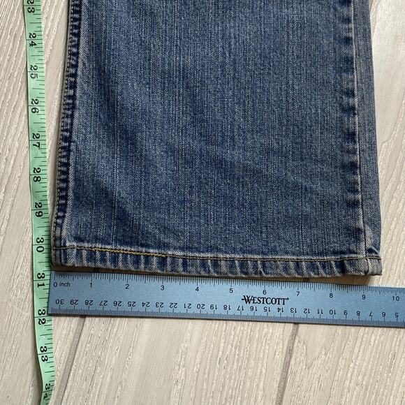 Levi Strauss Signature Denim Low Slim Bootcut Blue Jeans Juniors Size 17 - Picture 6 of 11